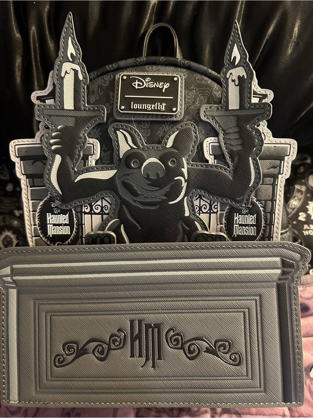 Disney Loungefly Haunted Mansion Gargoyle Mini Backpack Lights Up